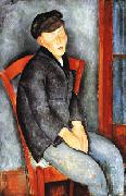 Amedeo Modigliani Young Seated Boy with Cap Spain oil painting artist